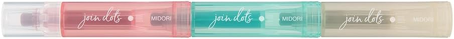 Midori 38137006 Joint Dots 3-Color Link, Milky Rollerball Pen