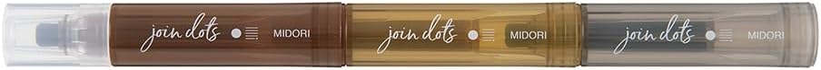 Midori 38139006 Joindots 3 Color Linked Mocha Rollerball Pen