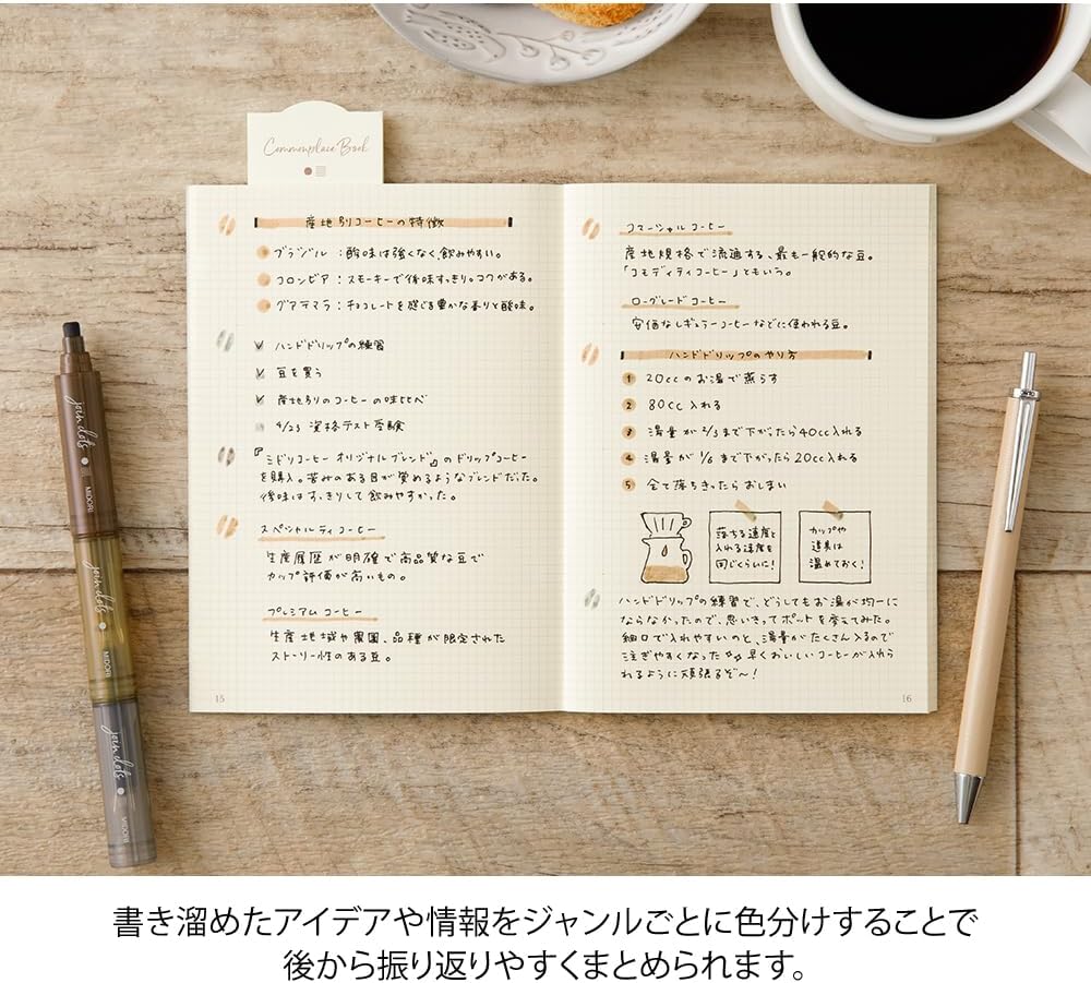 Midori 38139006 Joindots 3 Color Linked Mocha Rollerball Pen