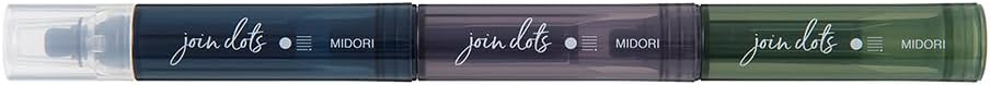 Midori Joint Dots 38140006 Rollerball Pen, 3-Color Connection, Dark