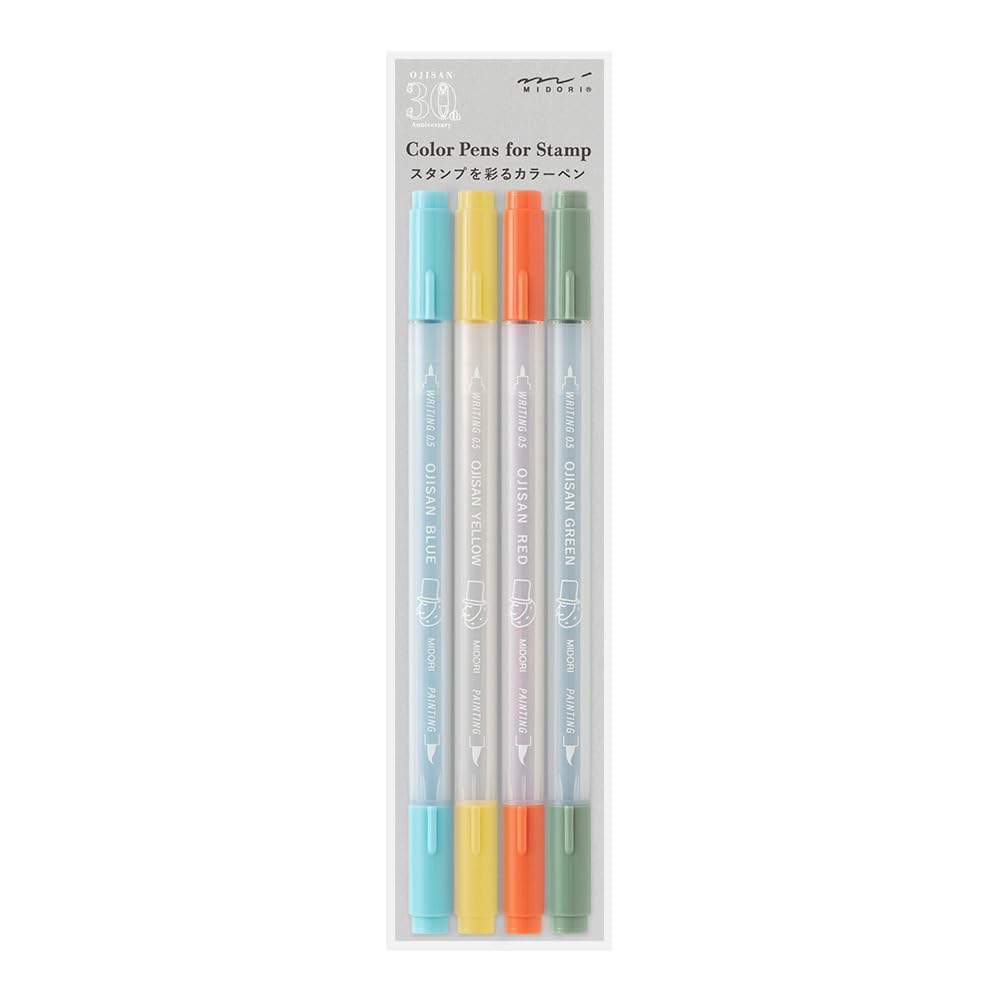 Midori 38143006 Water-Based Marker, Color Pen Stamp, Ojisan, 30th Anniversary