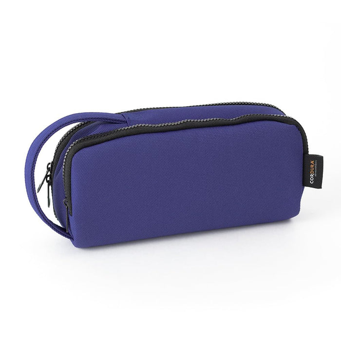 Midori 41786006 Pen Case, 2-Way Pouch, Pen Pouch, Cordura, Blue, Blue, S, Luggage