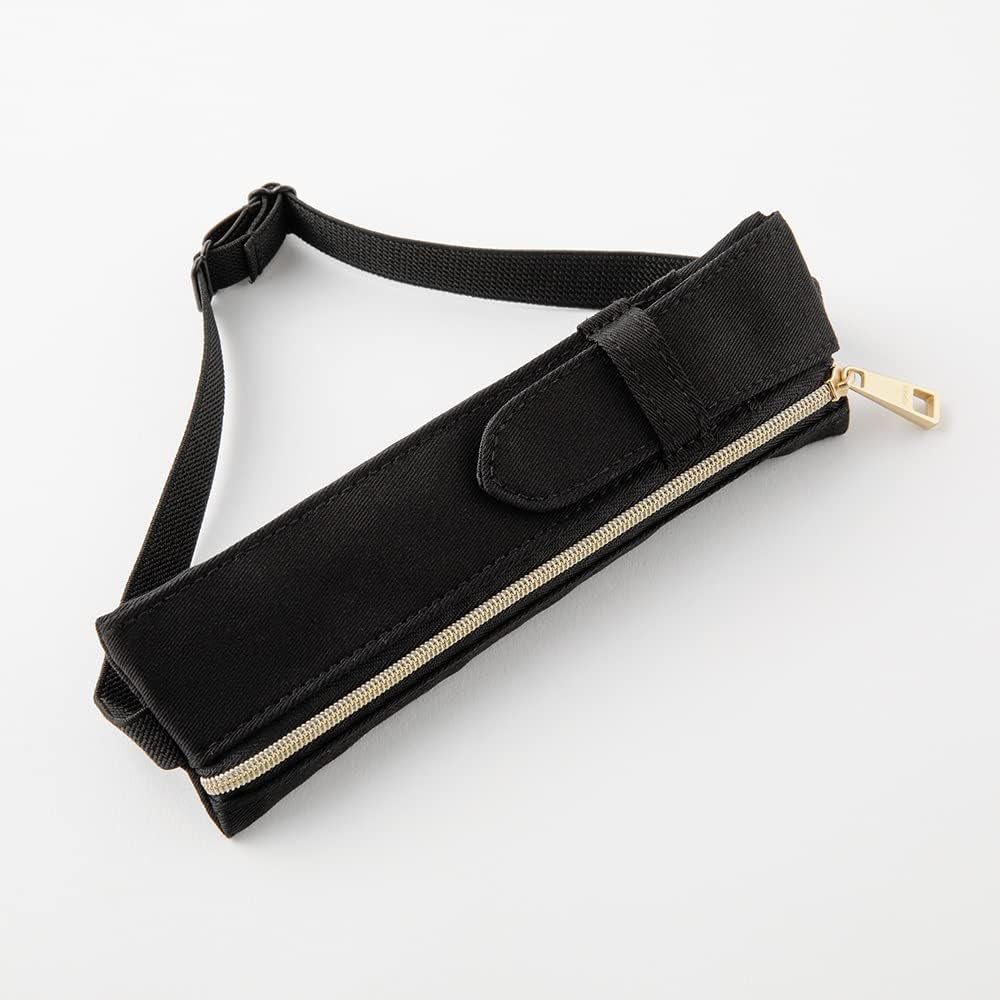 DESIGNPHIL Midori 41821006 Pen Case, Book Band Pen Case, Black A, For B6-A5, black, For B6-a5