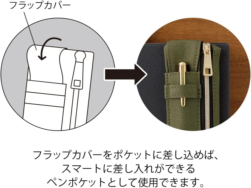 DESIGNPHIL 41822006 Pen Case, Book Band Pen Case, For Khaki B6-A5, khak, Modern