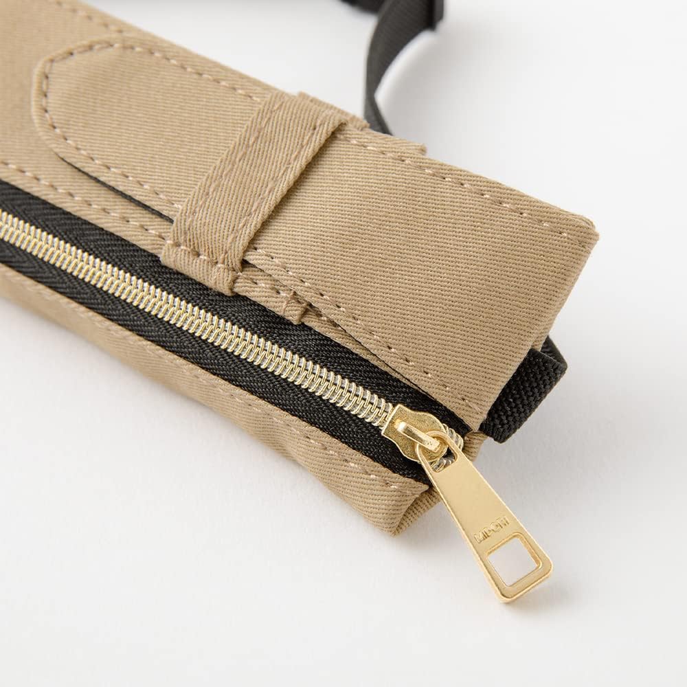 ミドリ(MIDORI） Midori 41824006 Pen Case, Bookband Pen Case, Beige, For B6 - A5, biege, Simple