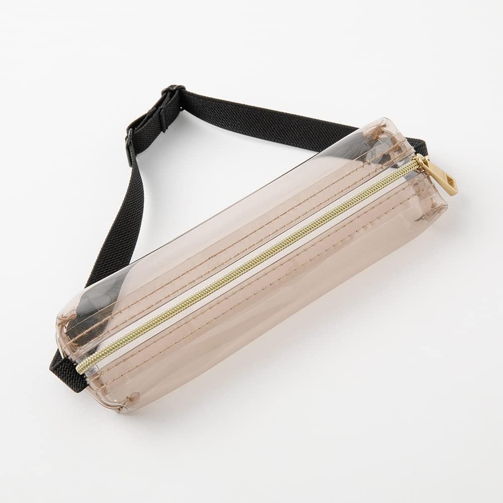 DESIGNPHIL Midori 41827006 Pen Case, Book Band Pen Case, Transparent Sepia for B6-A5, Transparent Sepia, Modern