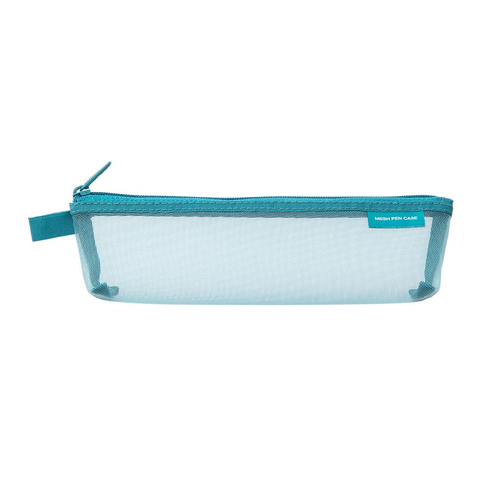 Midori Pen Case, Mesh Pen Case, Blue A