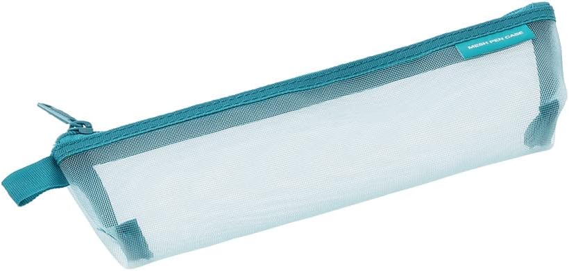 Midori Pen Case, Mesh Pen Case, Blue A