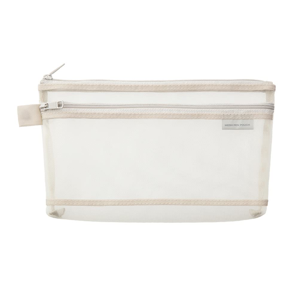 Midori 41833006 Pen Case, Mesh Pen Pouch, Gray A, gray