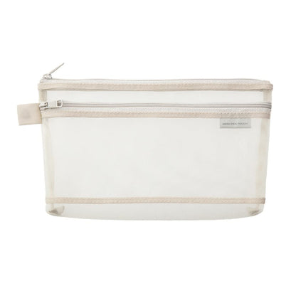 Midori 41833006 Pen Case, Mesh Pen Pouch, Gray A, gray