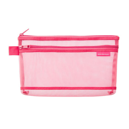 Midori 41834006 Pen Case, Mesh Pen Pouch, Pink A