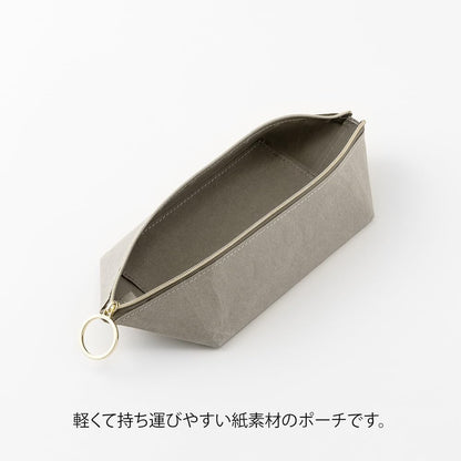 Midori 41840006 Pen Case Pen Tray Pouch, Gray