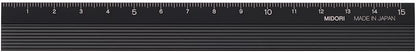 Midori 15 cm Aluminium Ruler - Black