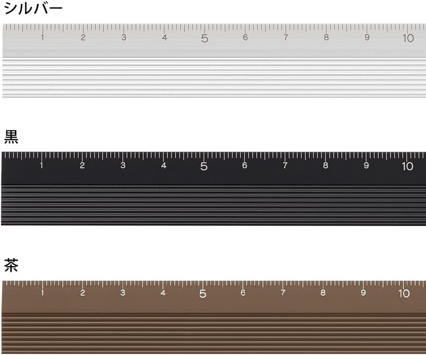 Midori 15 cm Aluminium Ruler - Black