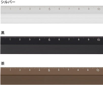 Midori 15 cm Aluminium Ruler - Black
