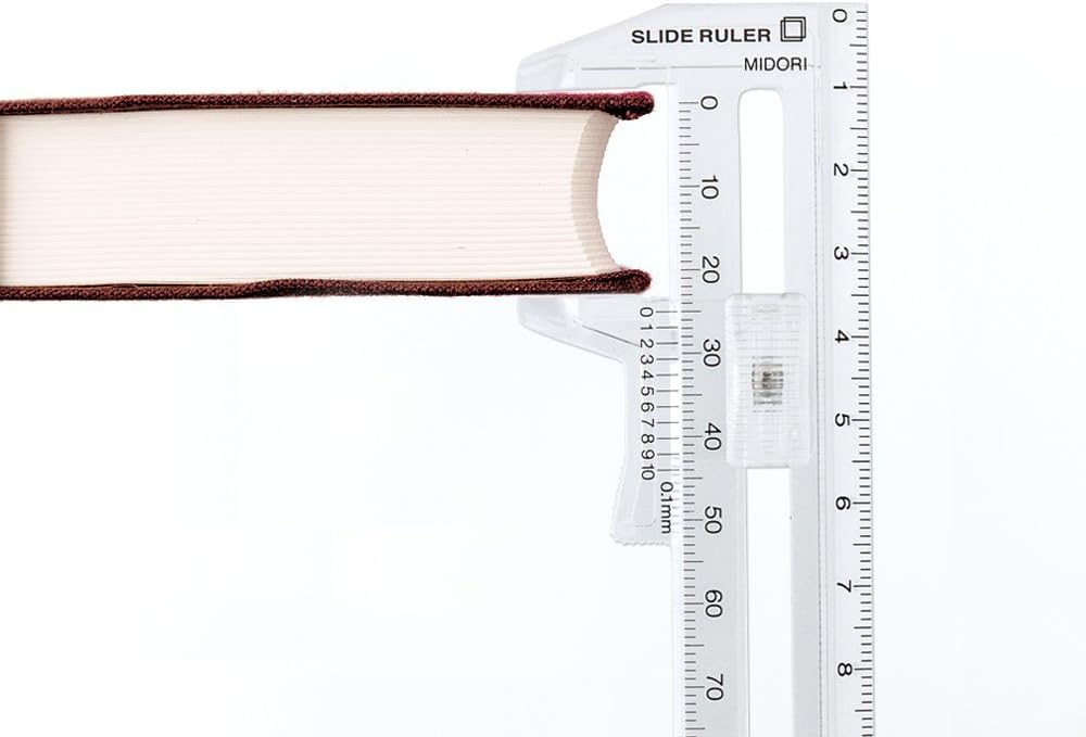 Midori CL Slide Ruler Clear (6.3" L x 2.72" W) - Modern Plastic Ruler