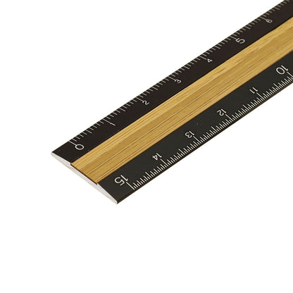 Midori Aluminum + Bamboo ruler 15cm