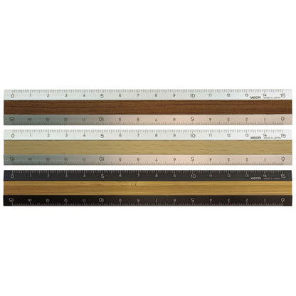 Midori Aluminum + Bamboo ruler 15cm