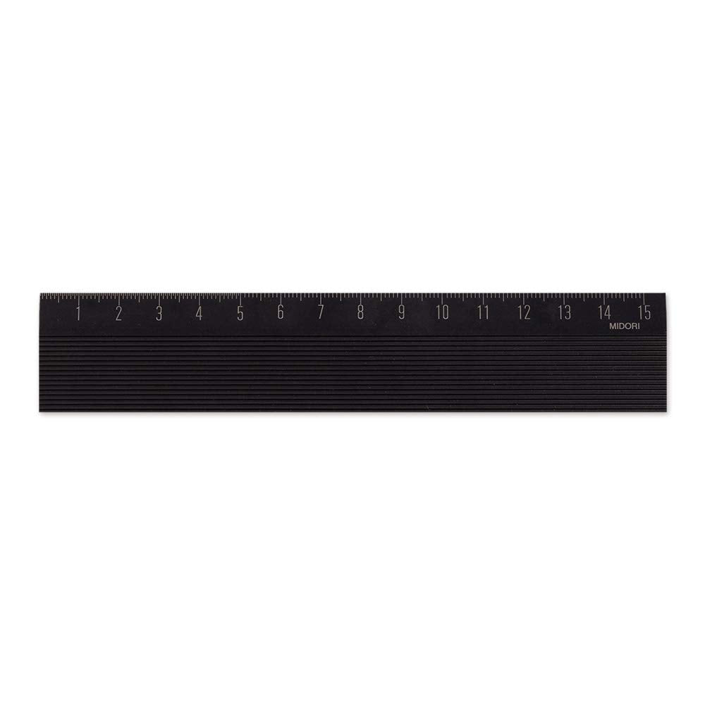 Midori 42277006 Aluminum Ruler, 5.9 inches (15 cm), Non Slip