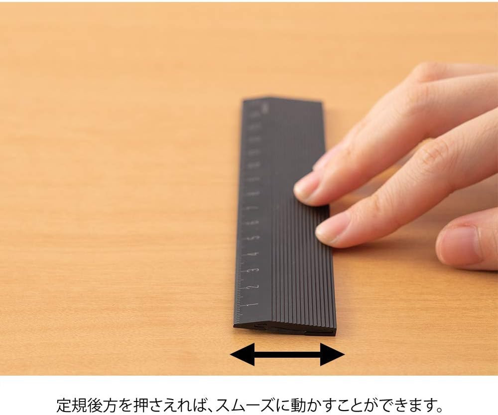 Midori 42277006 Aluminum Ruler, 5.9 inches (15 cm), Non Slip