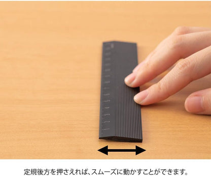 Midori 42277006 Aluminum Ruler, 5.9 inches (15 cm), Non Slip