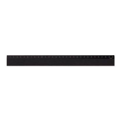 Midori 42279006 Aluminum Ruler, 11.8 inches (30 cm), Non-Slip, Black (black
