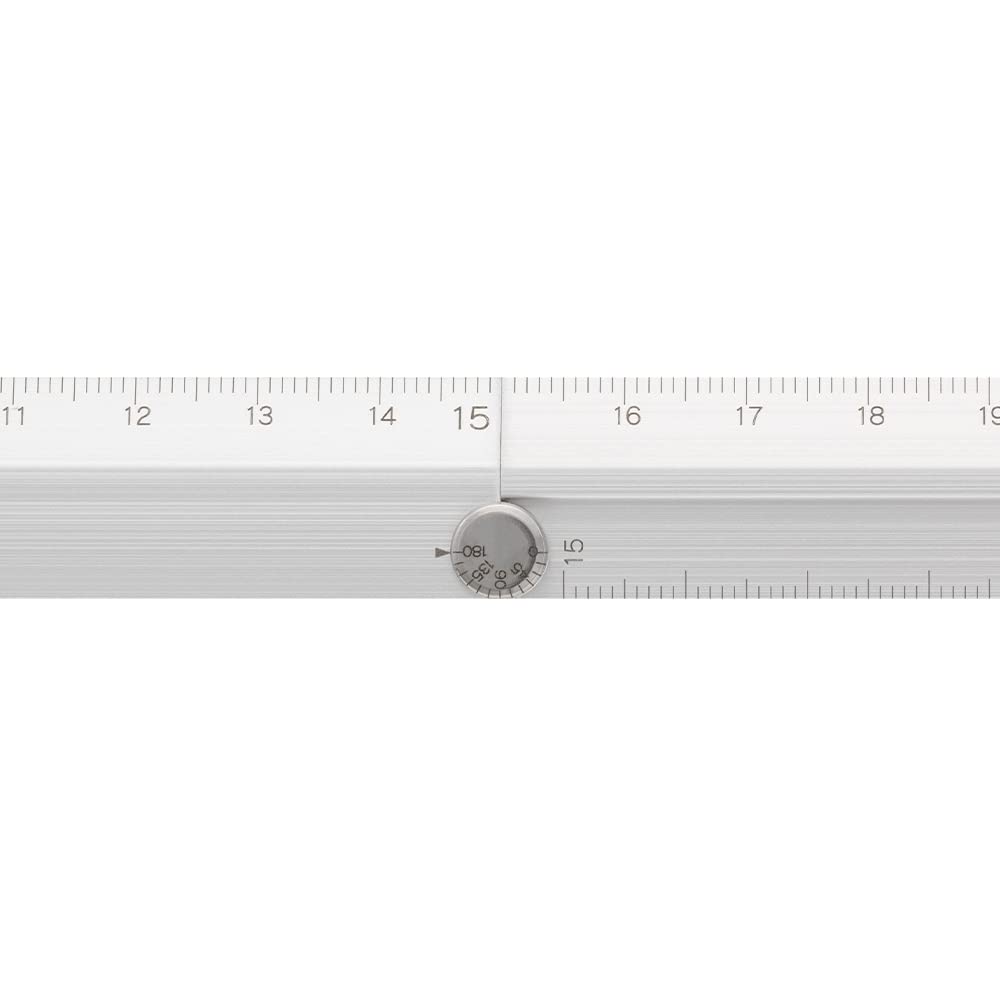 Midori - Regla múltiple de aluminio, 30 cm, color plateado A, plegable, 30 cm