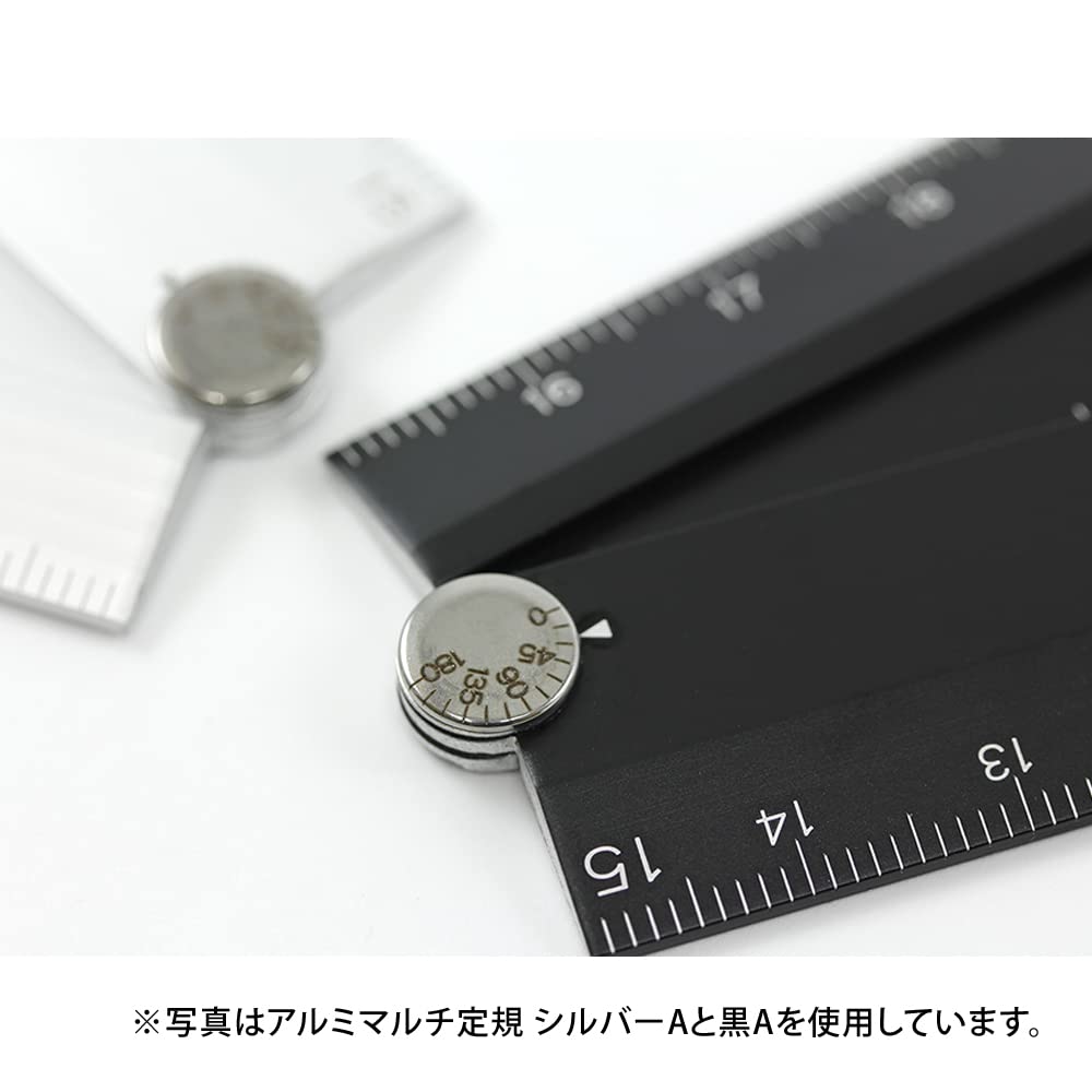 ミドリ(MIDORI） Midori 42287006 Aluminum Multi Ruler, 11.8 inches (30 cm), Brown