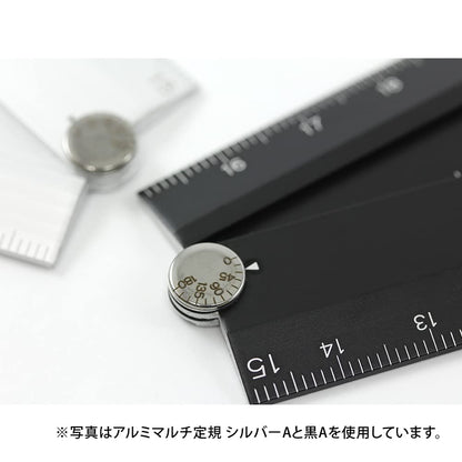 ミドリ(MIDORI） Midori 42287006 Aluminum Multi Ruler, 11.8 inches (30 cm), Brown