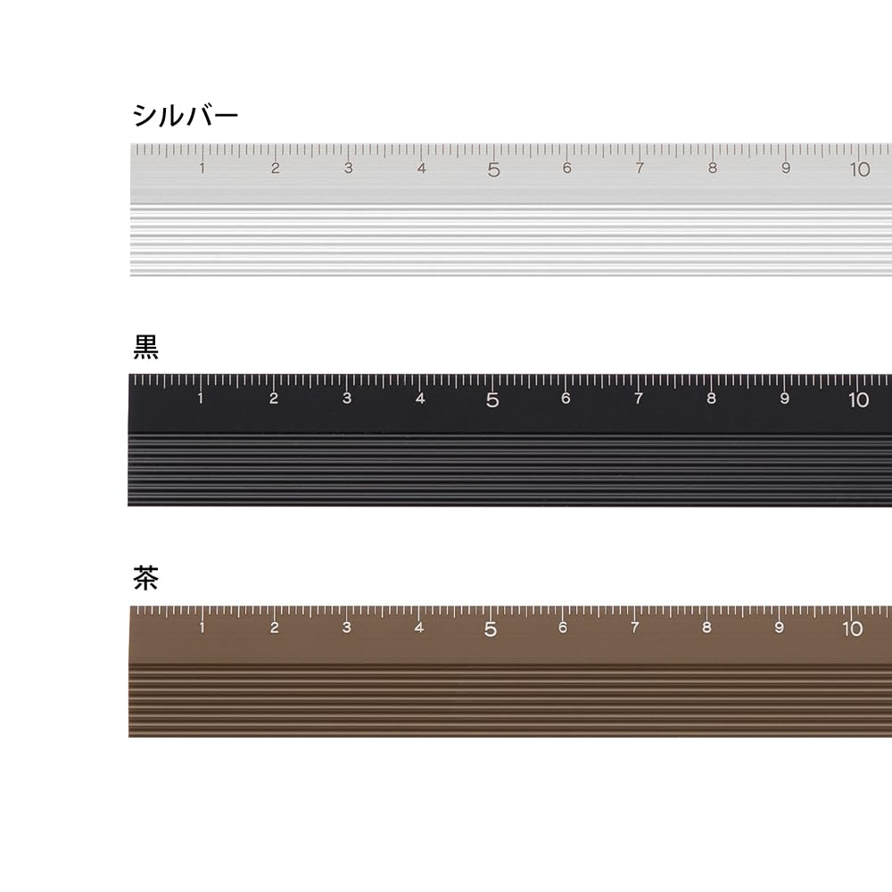 Midori 42288006 Aluminum Ruler, 5.9 inches (15 cm), Brown