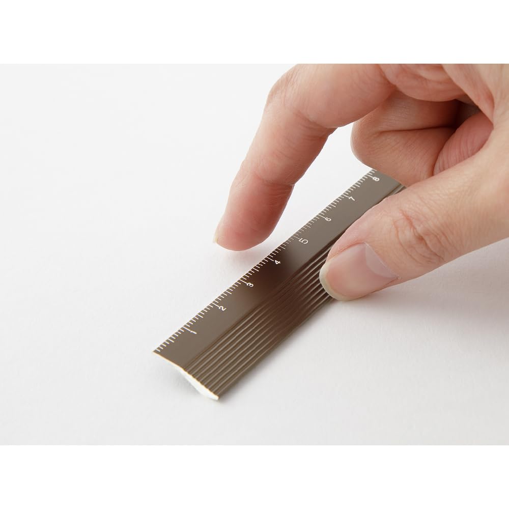 Midori 42288006 Aluminum Ruler, 5.9 inches (15 cm), Brown