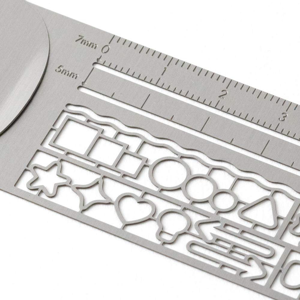 DESIGNPHIL 42289006 Midori Ruler Clip Ruler, Silver A