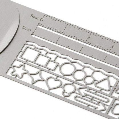 DESIGNPHIL 42289006 Midori Ruler Clip Ruler, Silver A