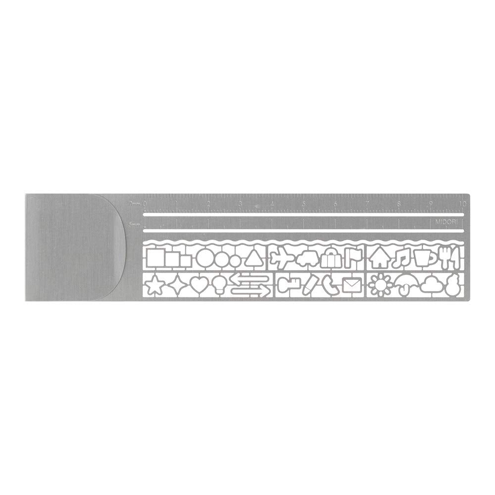 DESIGNPHIL 42289006 Midori Ruler Clip Ruler, Silver A