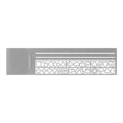 DESIGNPHIL 42289006 Midori Ruler Clip Ruler, Silver A