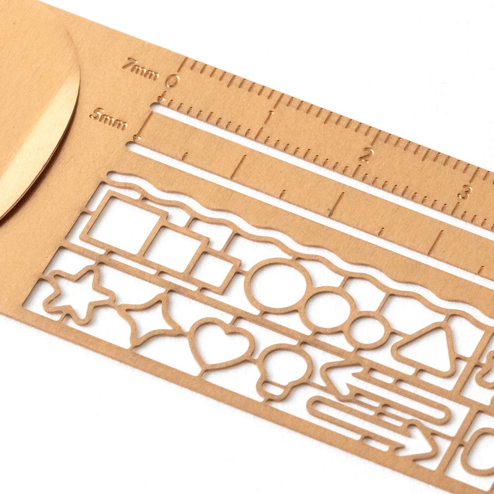 DESIGNPHIL 42290006 Midori, Clip Ruler, Copper A