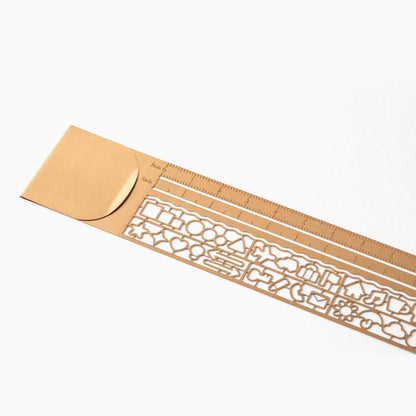 DESIGNPHIL 42290006 Midori, Clip Ruler, Copper A