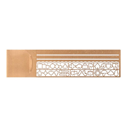 DESIGNPHIL 42290006 Midori, Clip Ruler, Copper A