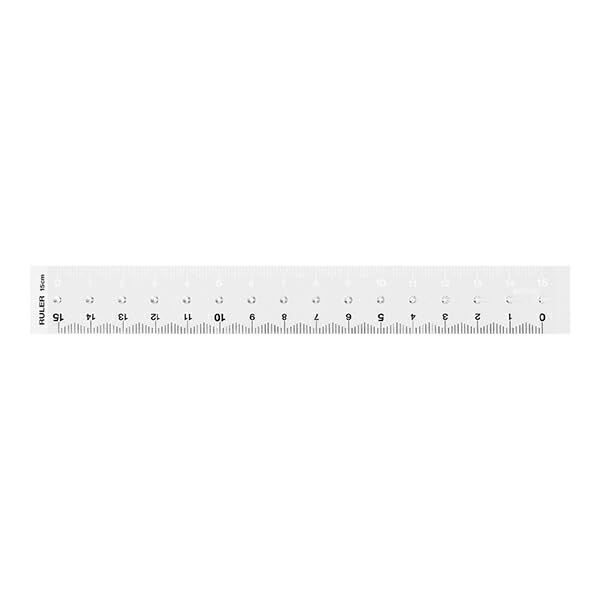Midori 42293006 Ruler 5.9 inches (15 cm), Transparent A