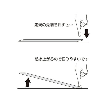 Midori 42293006 Ruler 5.9 inches (15 cm), Transparent A