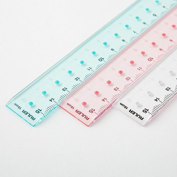 Midori 42293006 Ruler 5.9 inches (15 cm), Transparent A