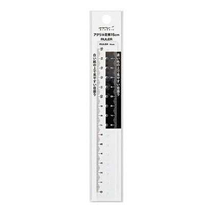 Midori 42293006 Ruler 5.9 inches (15 cm), Transparent A