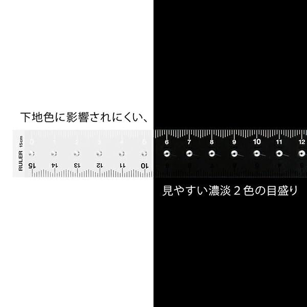 Midori 42293006 Ruler 5.9 inches (15 cm), Transparent A