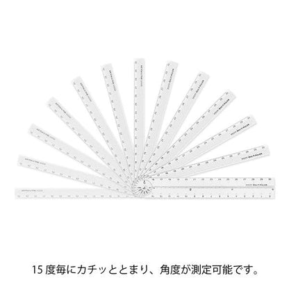 Midori 42301006 Multi Ruler, 11.8 inches (30 cm), Transparent A