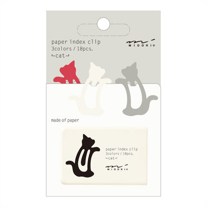 Midori Index Clips - Cat, 11.61 x 1.7 x 8.51 cm