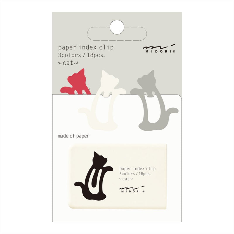 Midori Index Clips - Cat, 11.61 x 1.7 x 8.51 cm