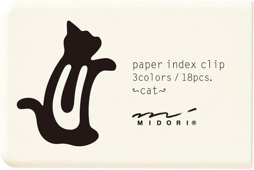 Midori Index Clips - Cat, 11.61 x 1.7 x 8.51 cm
