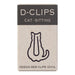 Midori Paper Clip, D-Clips Mini Box, Sitting Cat, 12 Pieces (43349006