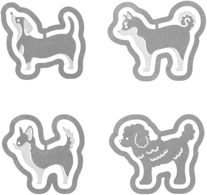 Midori 43356006 Etching Clips, Dogs Pattern
