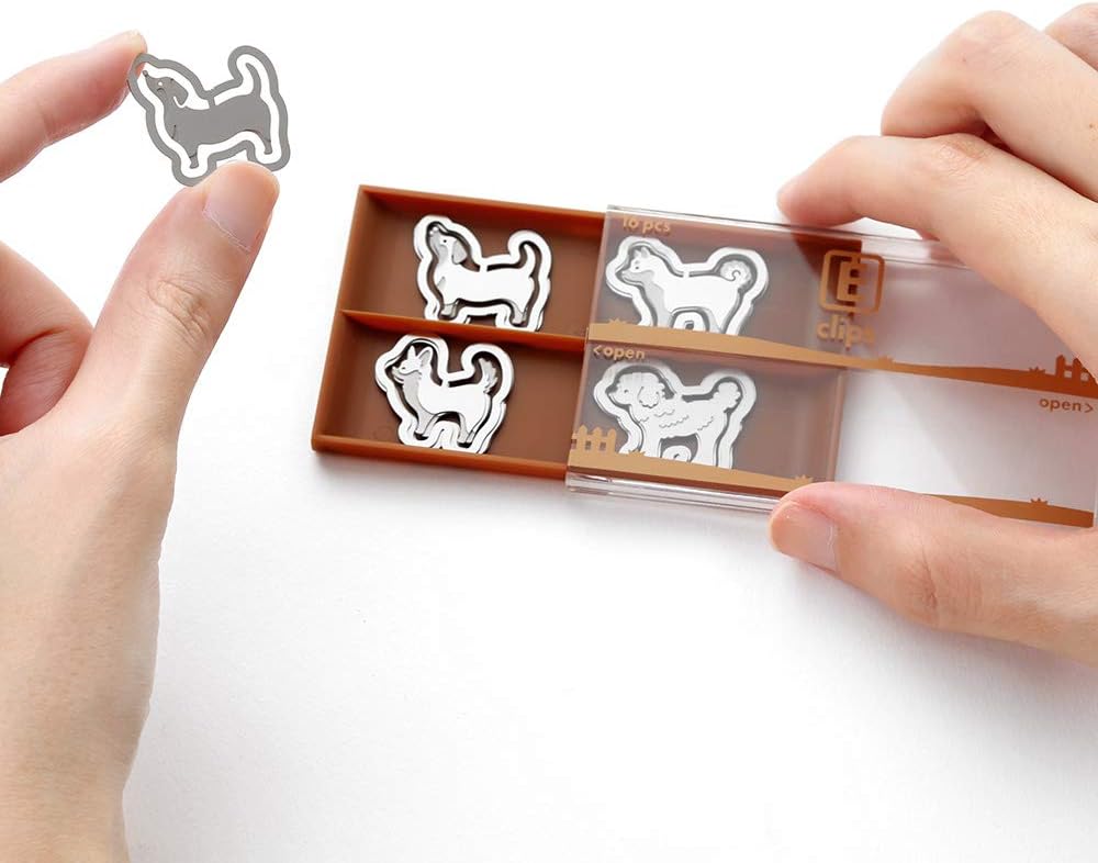 Midori 43356006 Etching Clips, Dogs Pattern